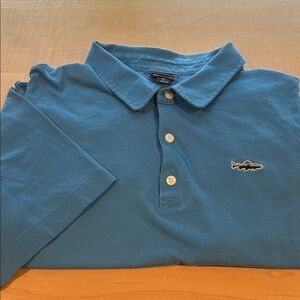 Men's Patagonia Organic Cotton Blue Polo Shirt
